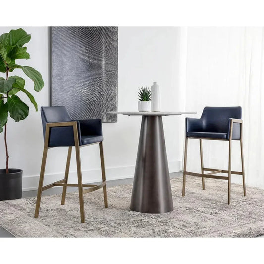 Bernadette Leather Barstool - LOOMLAN - SUNPAN - Bar Stools