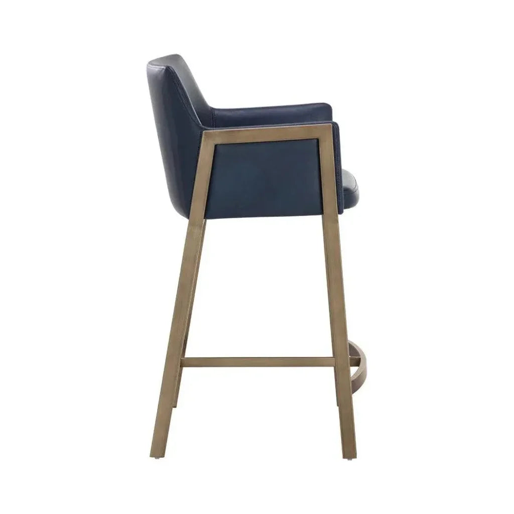 Bernadette Leather Barstool - LOOMLAN - SUNPAN - Bar Stools