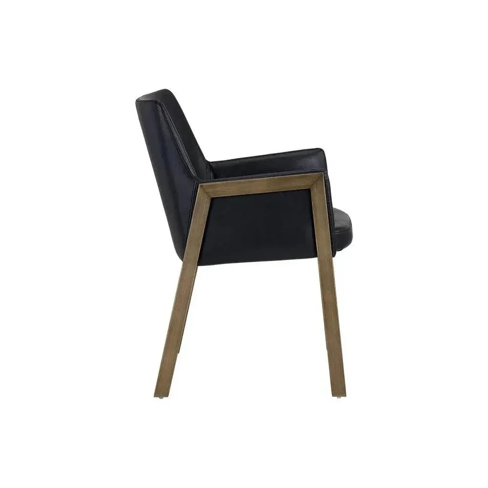 Bernadette Leather Dining Armchair - LOOMLAN - SUNPAN - Dining Chairs