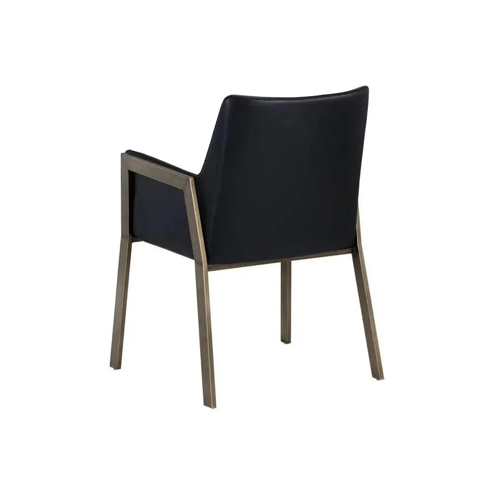 Bernadette Leather Dining Armchair - LOOMLAN - SUNPAN - Dining Chairs