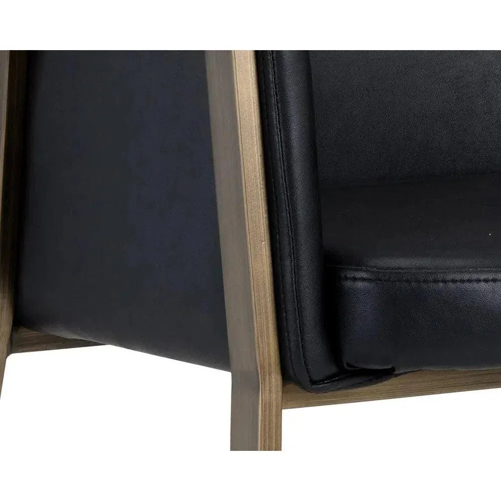 Bernadette Leather Dining Armchair - LOOMLAN - SUNPAN - Dining Chairs