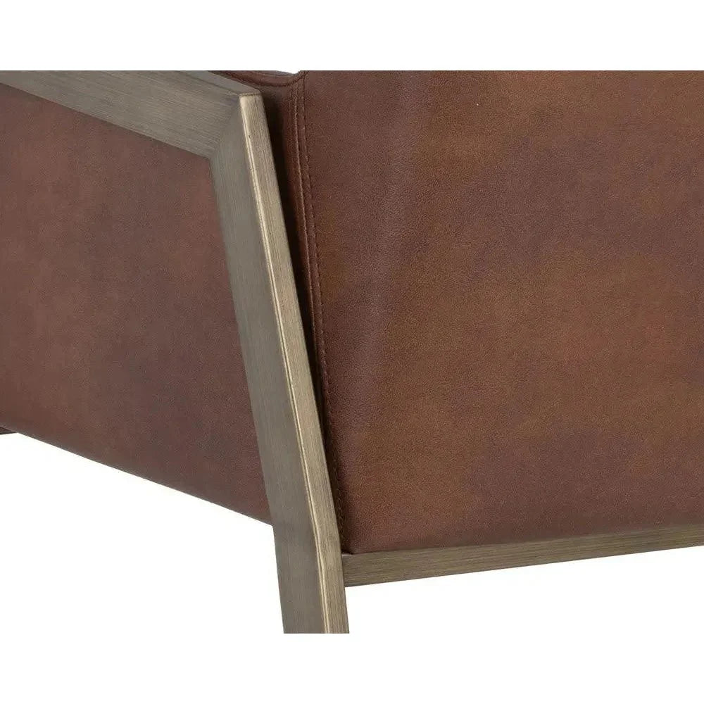 Bernadette Leather Dining Armchair - LOOMLAN - SUNPAN - Dining Chairs