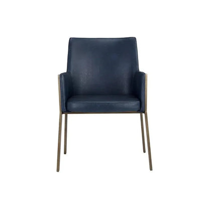 Bernadette Leather Dining Armchair - LOOMLAN - SUNPAN - Dining Chairs