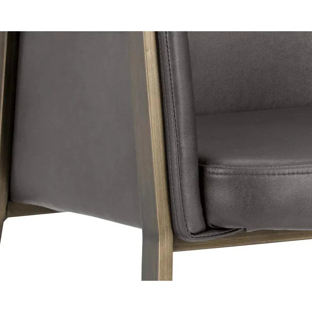 Bernadette Leather Dining Armchair - LOOMLAN - SUNPAN - Dining Chairs