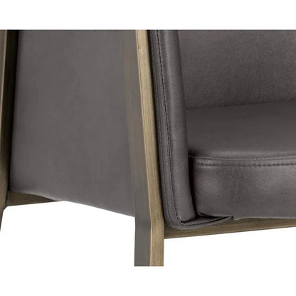 Bernadette Leather Dining Armchair - LOOMLAN - SUNPAN - Dining Chairs