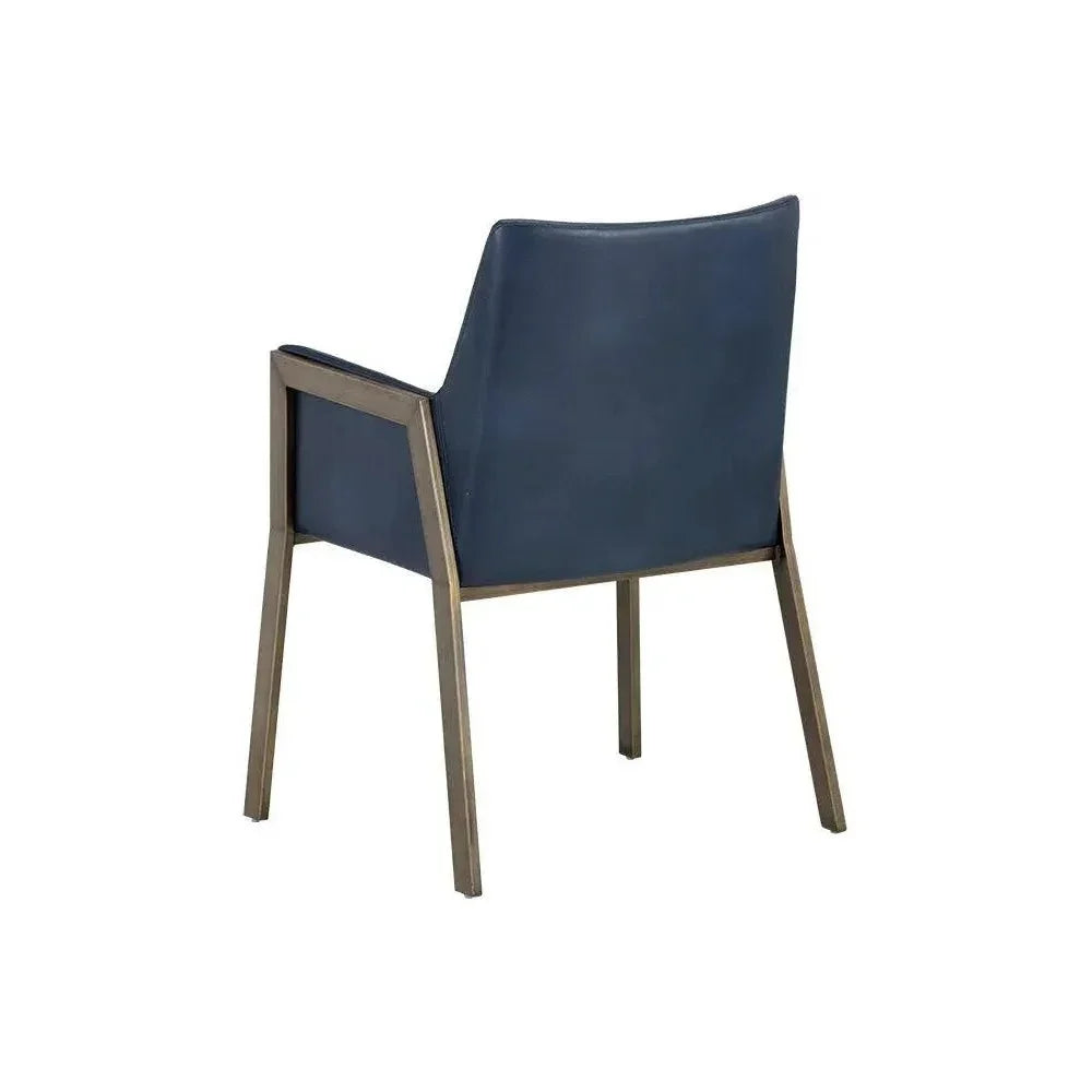 Bernadette Leather Dining Armchair - LOOMLAN - SUNPAN - Dining Chairs