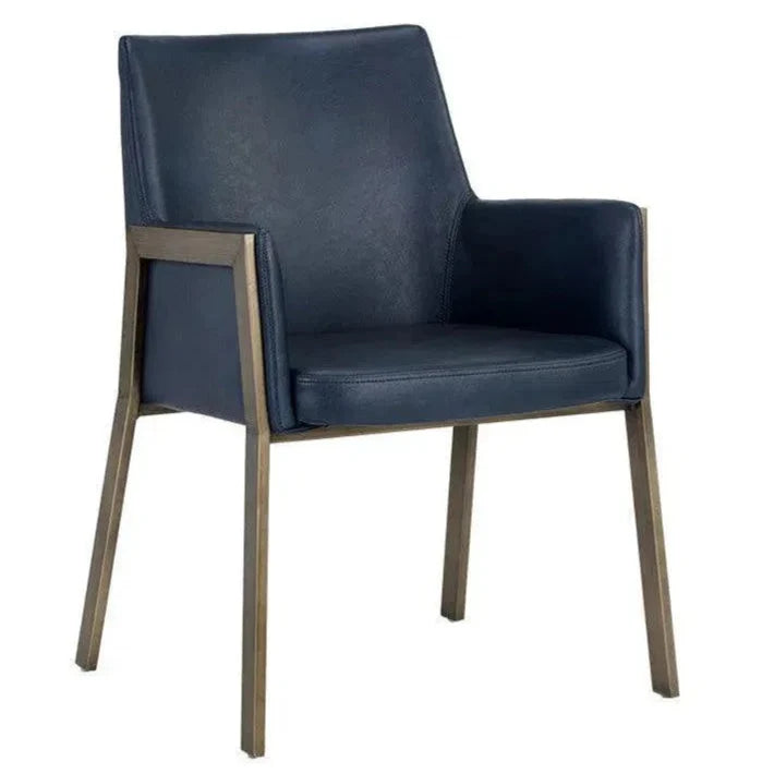 Bernadette Leather Dining Armchair - LOOMLAN - SUNPAN - Dining Chairs