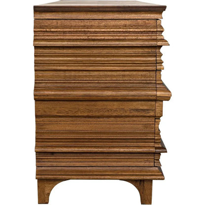 Bernard Wood Dresser With 6 Drawers - LOOMLAN - Noir - Dressers