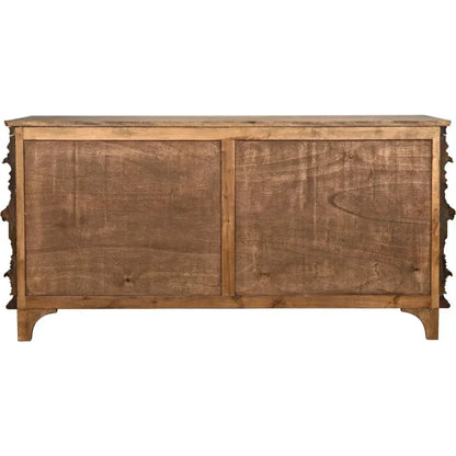 Bernard Wood Dresser With 6 Drawers - LOOMLAN - Noir - Dressers