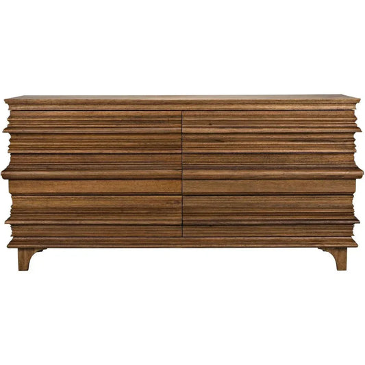 Bernard Wood Dresser With 6 Drawers - LOOMLAN - Noir - Dressers