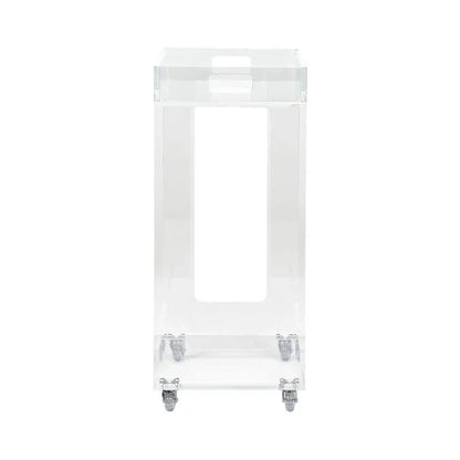 Bertie Acrylic Made Clear Bar Cart-Home Bar Carts-Chelsea House-LOOMLAN