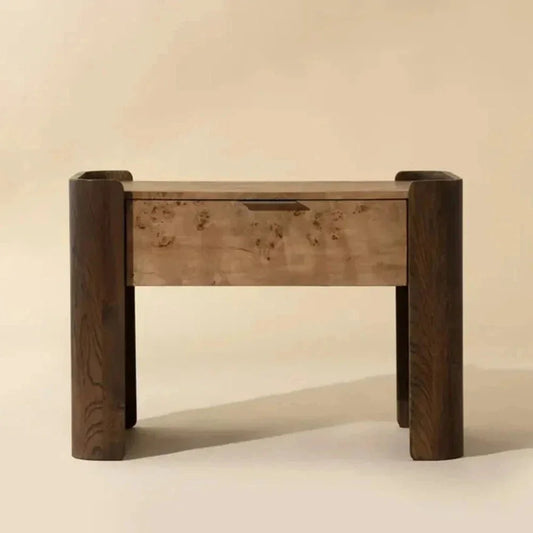 Beryl Wooden Brown Nightstand - LOOMLAN - SUNPAN - Nightstands