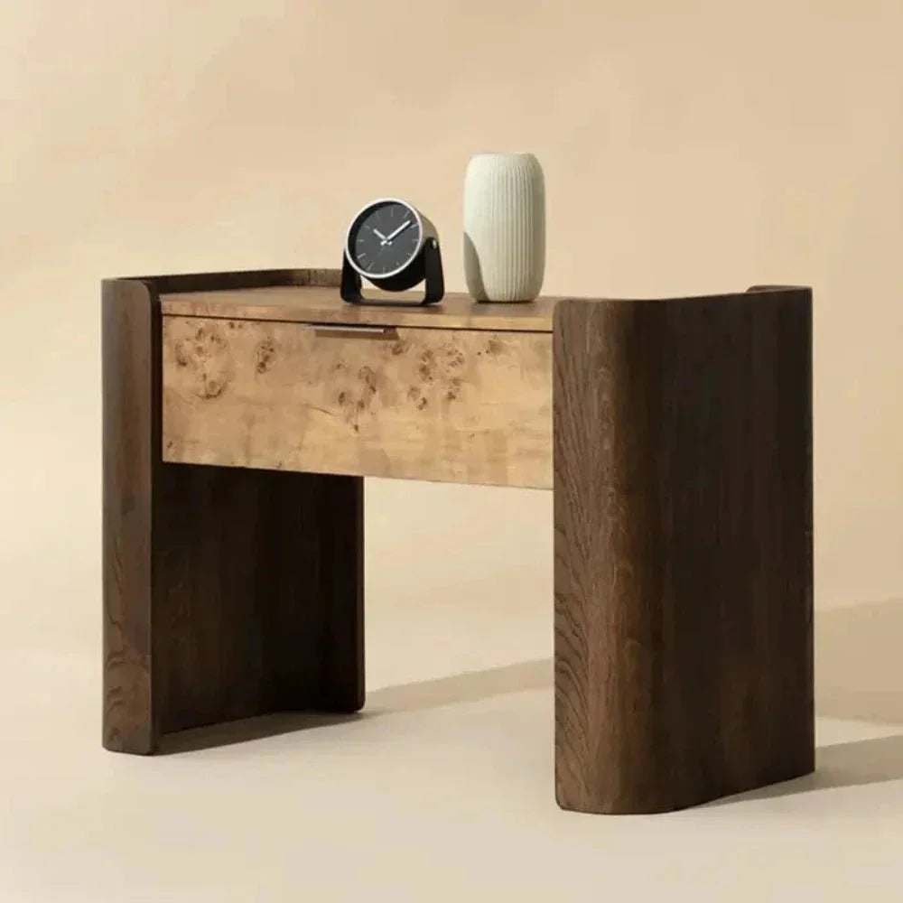 Beryl Wooden Brown Nightstand - LOOMLAN - SUNPAN - Nightstands