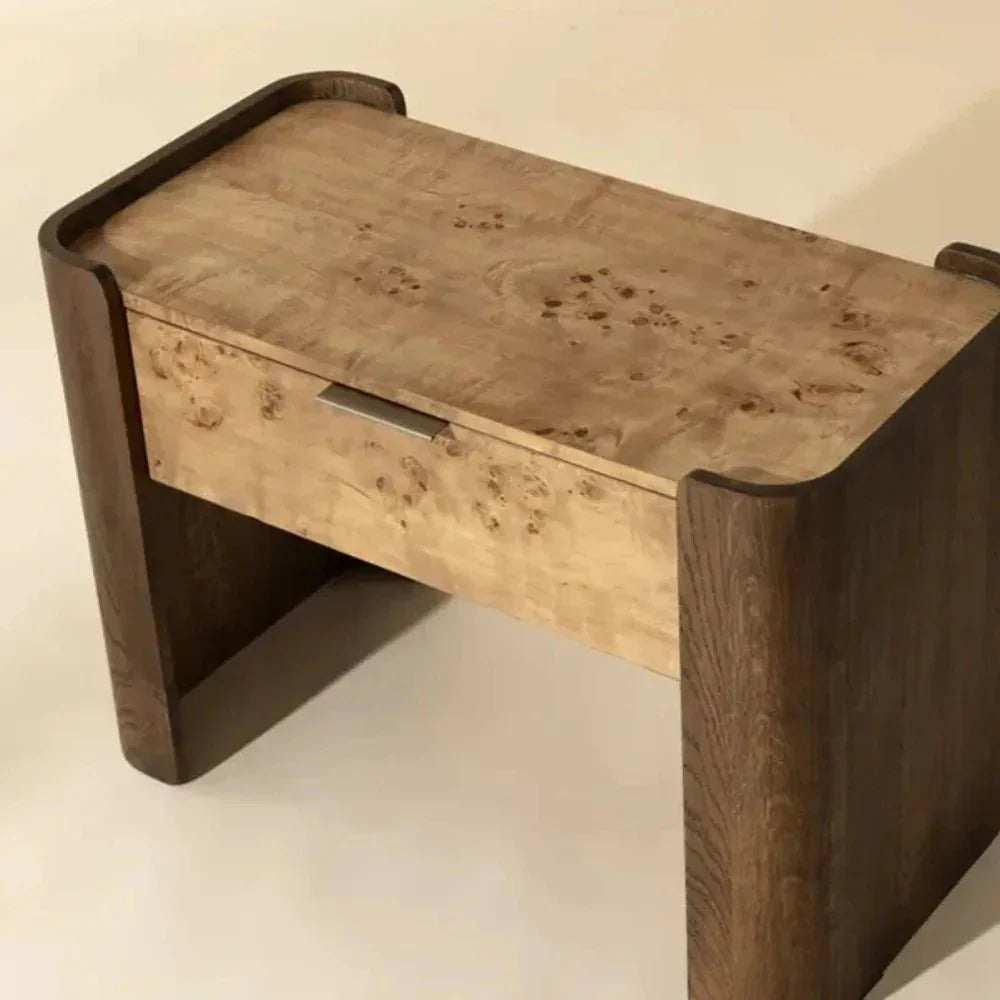 Beryl Wooden Brown Nightstand - LOOMLAN - SUNPAN - Nightstands