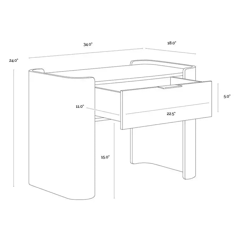 Beryl Wooden Brown Nightstand - LOOMLAN - SUNPAN - Nightstands