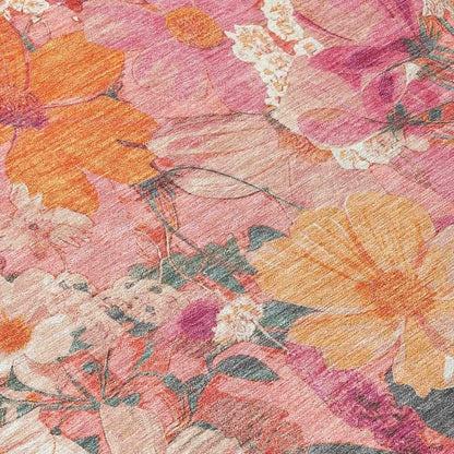 Beshira Pink Washable Indoor - Outdoor Rug - LOOMLAN - LOOMLAN Rugs - Outdoor Rugs