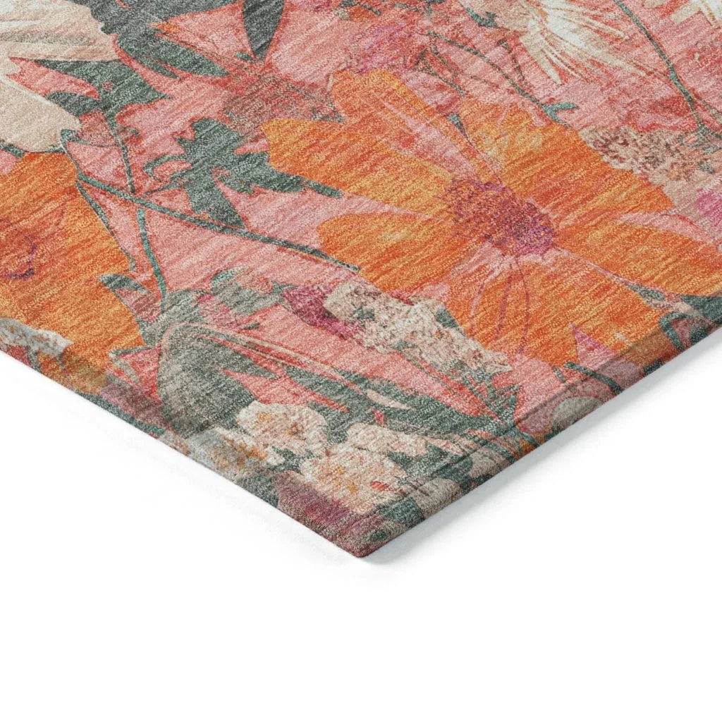 Beshira Pink Washable Indoor - Outdoor Rug - LOOMLAN - LOOMLAN Rugs - Outdoor Rugs