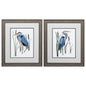 Beside The Lake Blue Framed Wall Art 2PC