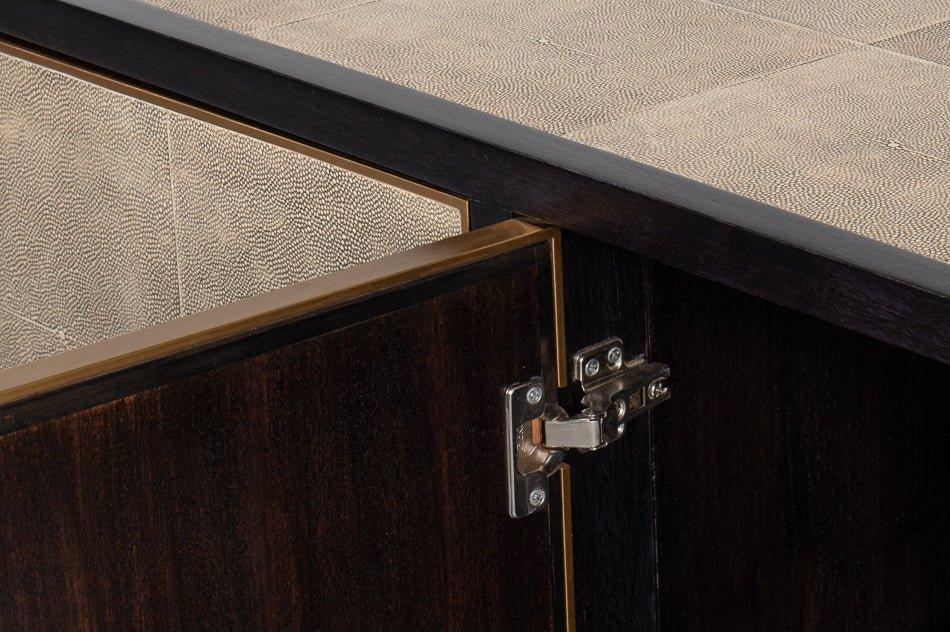 Beto Four Door Leather Sideboard - LOOMLAN - Sarreid - Sideboards