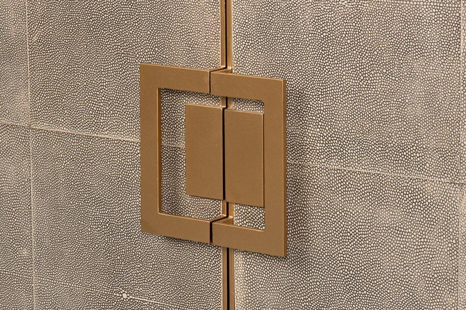 Beto Four Door Leather Sideboard - LOOMLAN - Sarreid - Sideboards