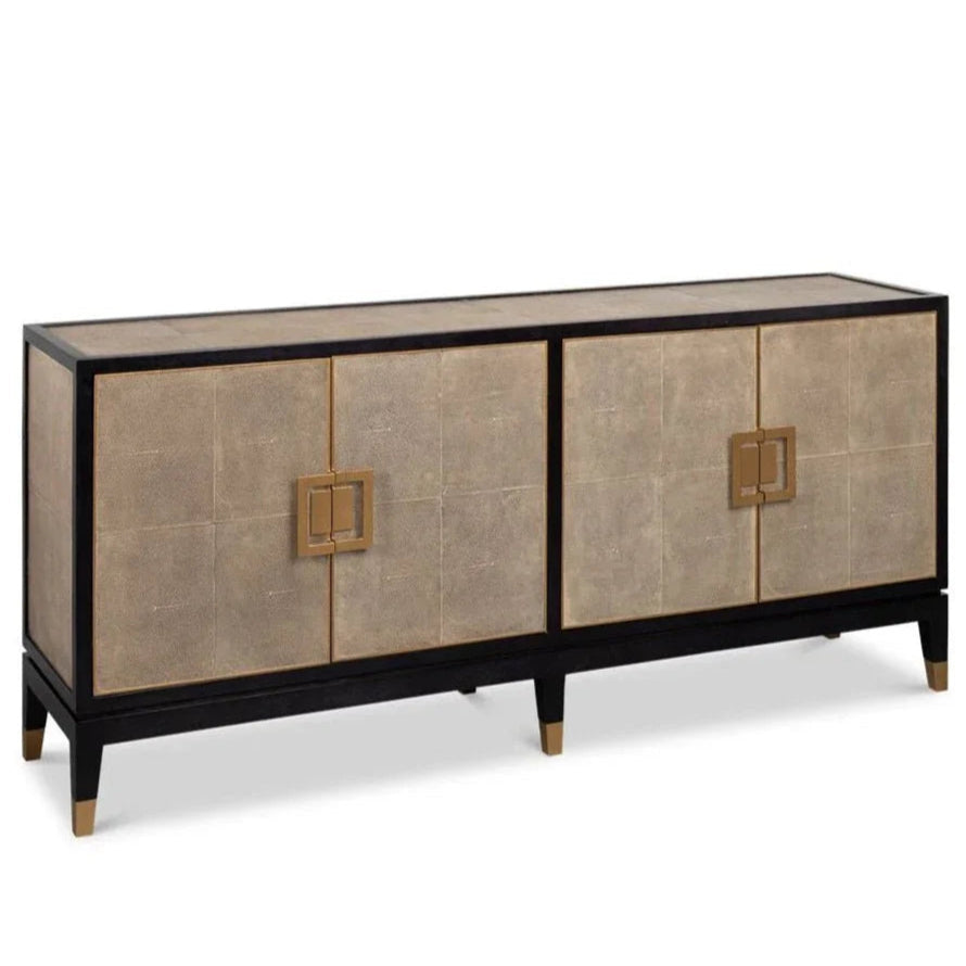 Beto Four Door Leather Sideboard - LOOMLAN - Sarreid - Sideboards