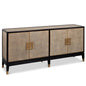 Beto Four Door Leather Sideboard - LOOMLAN - Sarreid - Sideboards