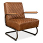 Beverly Hills Accent Chair Cuba Brown Leather - LOOMLAN - Sarreid - Accent Chairs