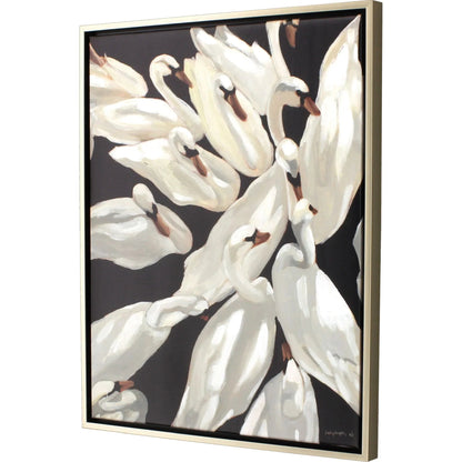 Bevy Deep Black Canvas Art