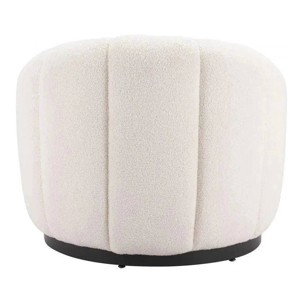 Bhutan Wood & Steel Cream Accent Chair - LOOMLAN - Zuo Modern - Club Chairs