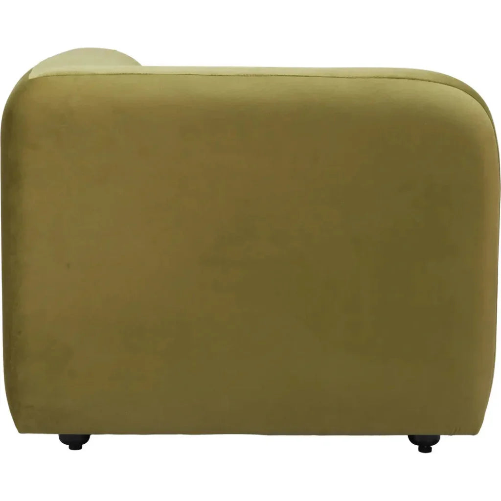 Biak Green Corner Chair-Modular Sofas-Zuo Modern-LOOMLAN