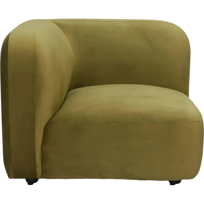 Biak Green Corner Chair-Modular Sofas-Zuo Modern-LOOMLAN