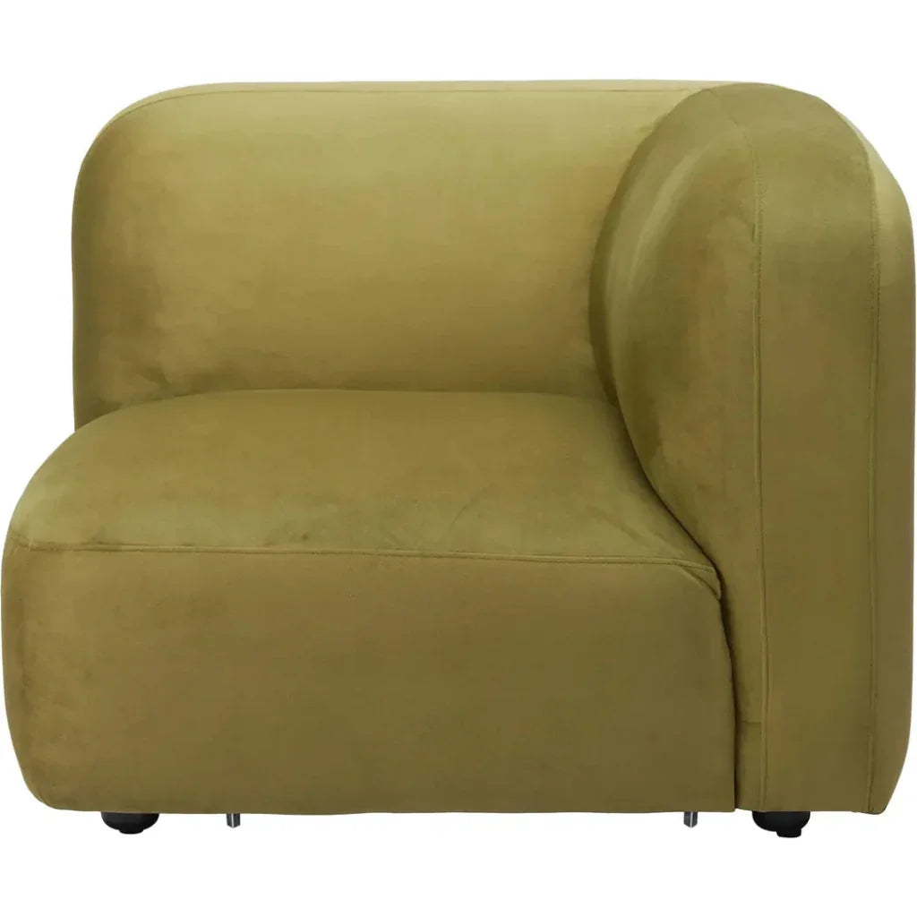 Biak Green Corner Chair-Modular Sofas-Zuo Modern-LOOMLAN