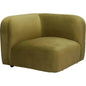 Biak Green Corner Chair-Modular Sofas-Zuo Modern-LOOMLAN