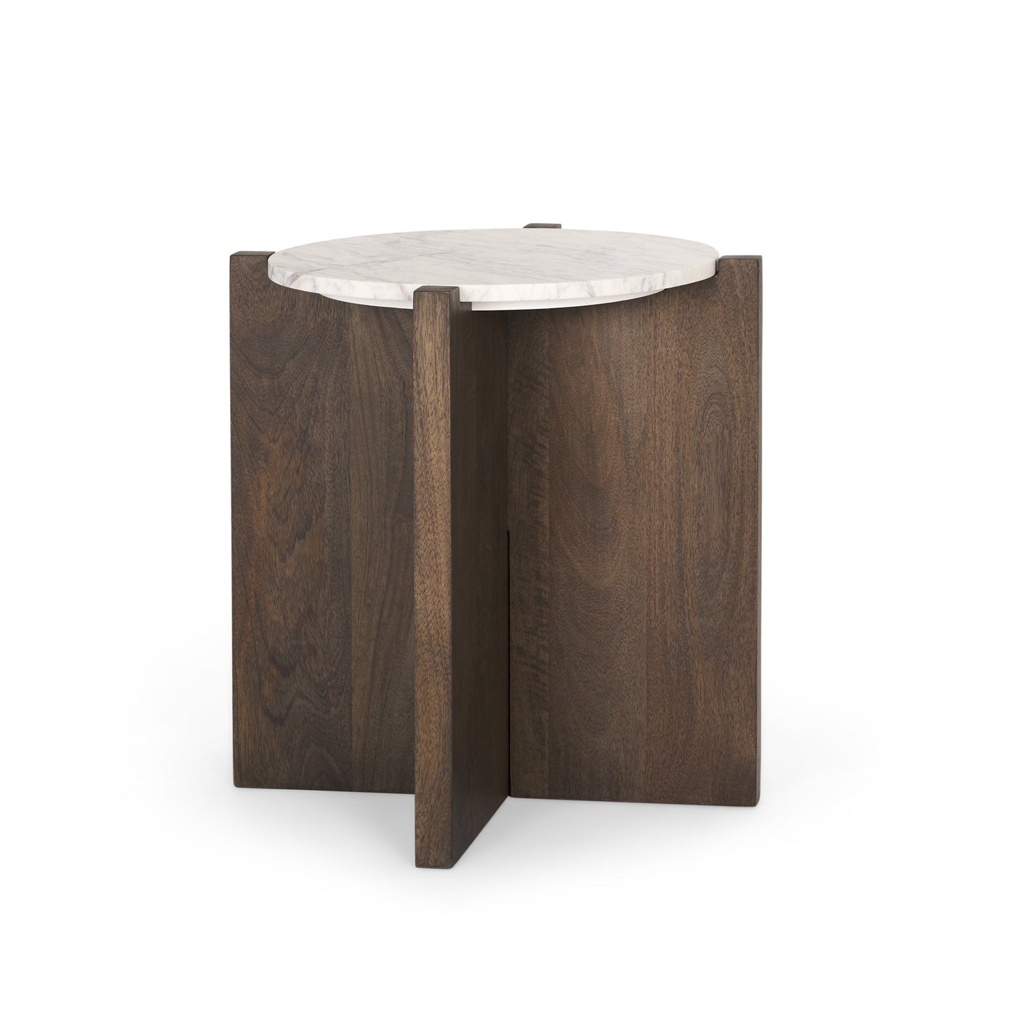 Bianca Marble Top Round Accent Table