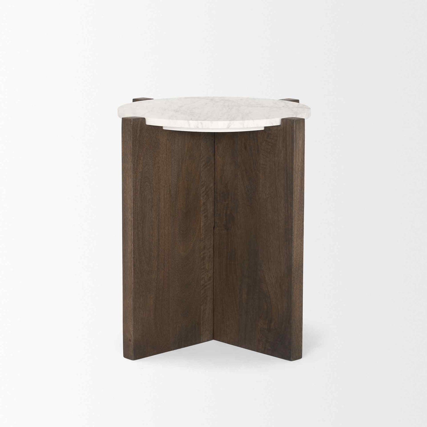 Bianca Marble Top Round Accent Table