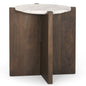 Bianca Marble Top Round Accent Table