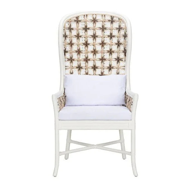 Bianco White Rattan Frame Arm Chair - LOOMLAN - Wildwood - Club Chairs
