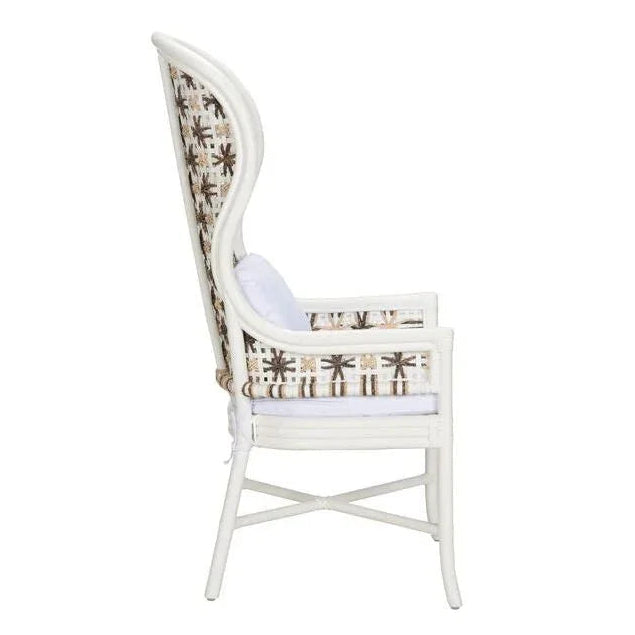 Bianco White Rattan Frame Arm Chair - LOOMLAN - Wildwood - Club Chairs