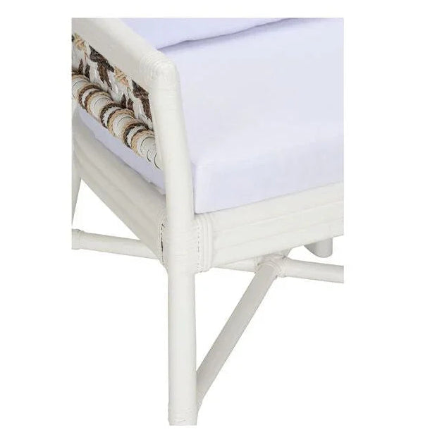 Bianco White Rattan Frame Arm Chair - LOOMLAN - Wildwood - Club Chairs