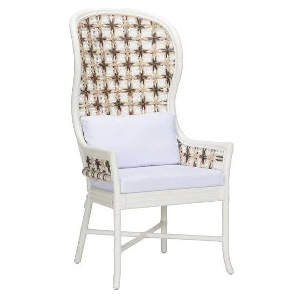 Bianco White Rattan Frame Arm Chair - LOOMLAN - Wildwood - Club Chairs