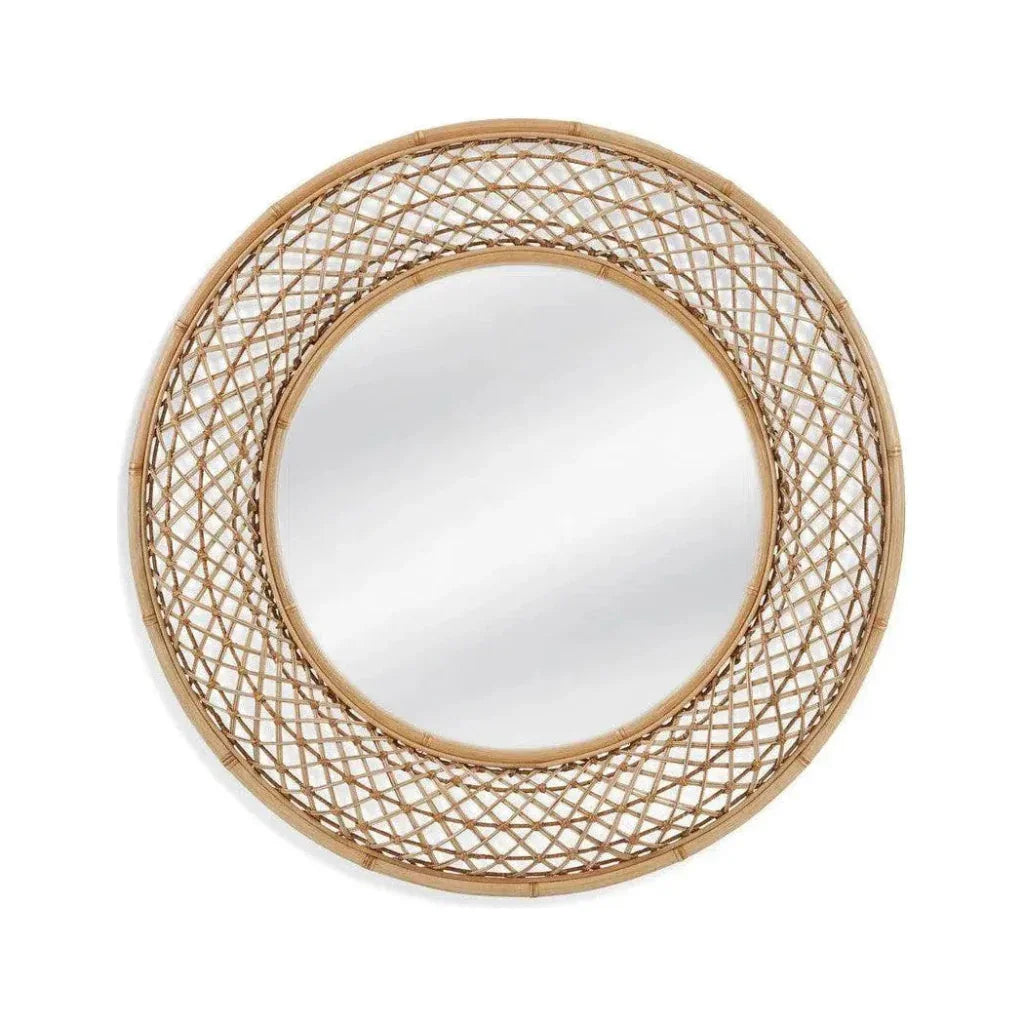 Biedel Wicker Brown Wall Mirror - LOOMLAN - Bassett Mirror - Wall Mirrors