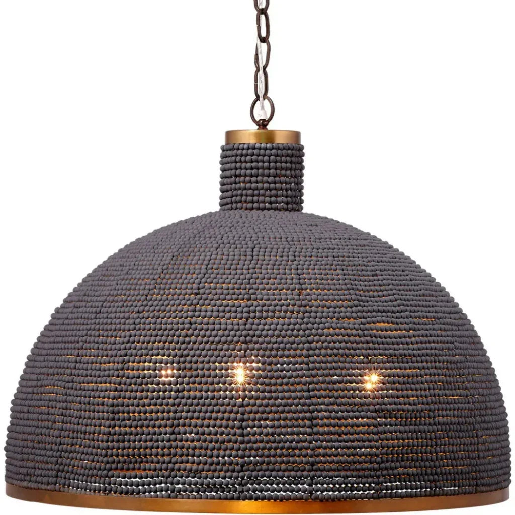 Big Sur 1 - Light Beaded Chandelier Slate Blue - LOOMLAN - Jamie Young - Chandeliers