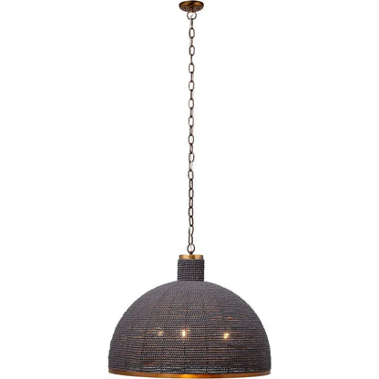 Big Sur 1 - Light Beaded Chandelier Slate Blue - LOOMLAN - Jamie Young - Chandeliers