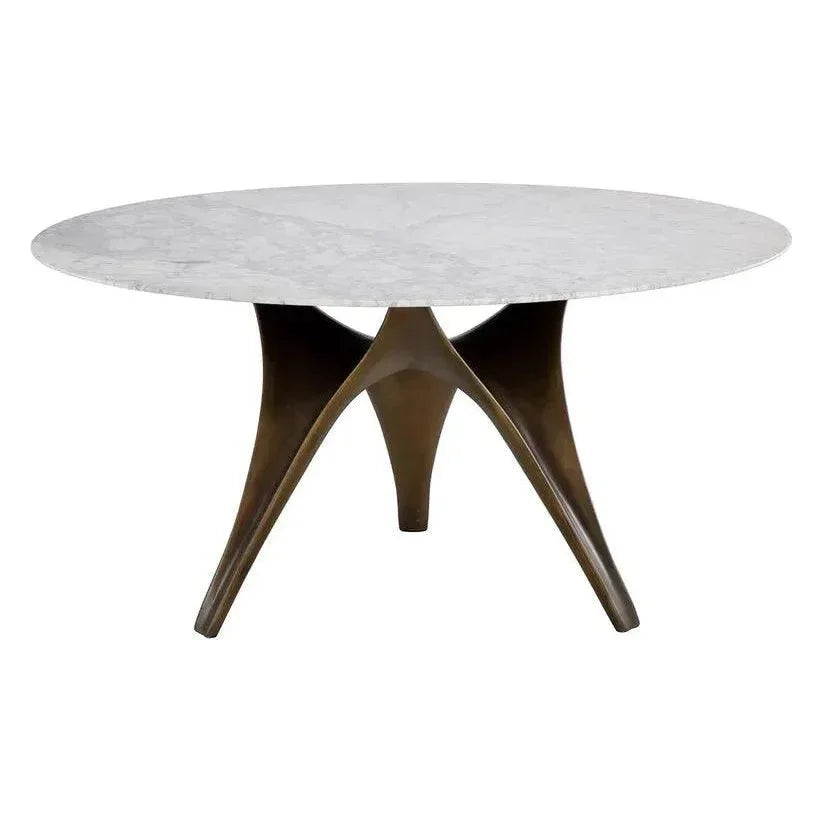 Bijon Dining Table 59" Marble Sculptural Base-Dining Tables-SUNPAN-LOOMLAN