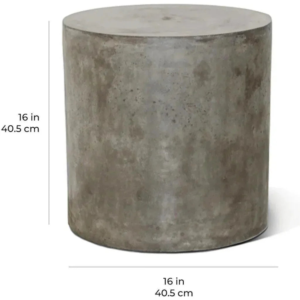 Bill Accent Table - Ebony White Outdoor End Table - LOOMLAN - Seasonal Living - Outdoor Side Tables