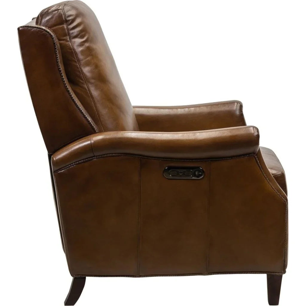 Billings Leather Made Usb Power Recliner - LOOMLAN - Olivia + Quinn - Club Chairs