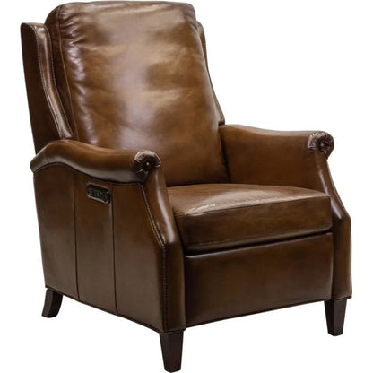 Billings Leather Made Usb Power Recliner - LOOMLAN - Olivia + Quinn - Club Chairs