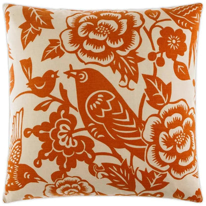 Billybird Tangerine Red Throw Pillow Insert - LOOMLAN - D.V. Kap - Throw Pillows
