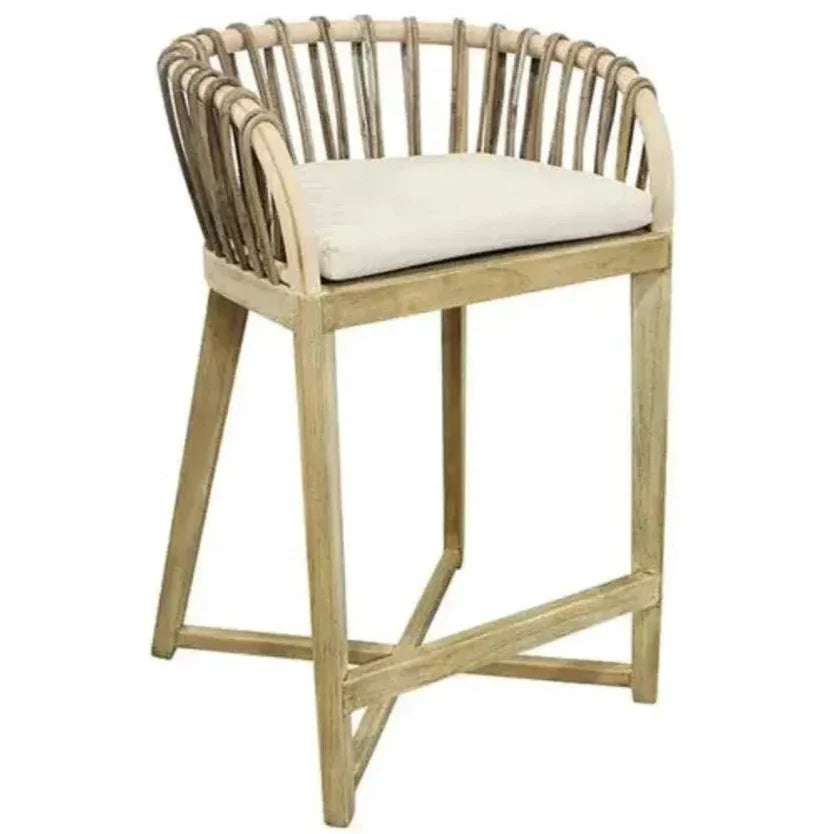 Binah Teak Counter Stool - LOOMLAN - Artesia - Counter Stools