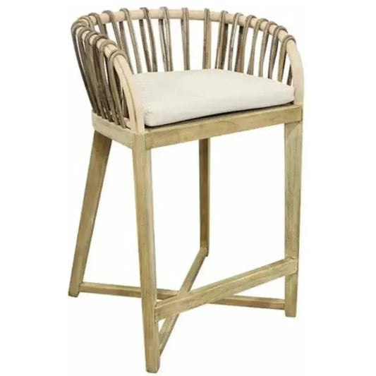 Binah Teak Counter Stool - LOOMLAN - Artesia - Counter Stools